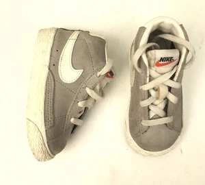 Nike Grey Trainers, Size 4.5 UK, 21 Eur Infant, Suede Leather Uppers - Picture 1 of 7