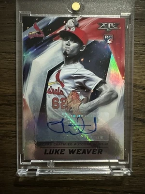 2017 Topps Fire Auto /500 Люк Уивер #FA-LW дебютант с автографом RC - Изображение 1 из 3