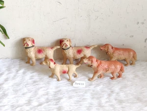 Antique Different Breed Dogs Celluloid Toy Japan Kids Room Decor Old 5Pcs TOY833 - Picture 1 of 5