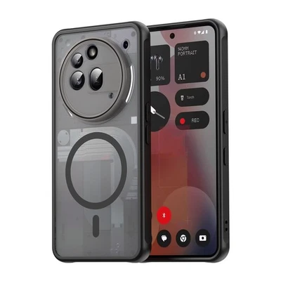 BETTERFON Matte Case Magsafe Hülle für Nothing Phone 3A Pro Schutzhülle Passgenau Schwarz