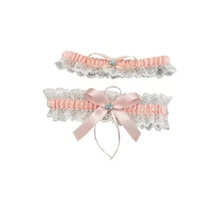 Liguero de boda nupcial regalo para novia conjunto de liguero de encaje pierna liguero cinturón... - Imagen 1 de 3