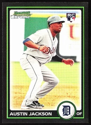 Bowman Chrome Refractor Austin Jackson RC 2010 Detroit Tigers #188 Foto 1 de 2