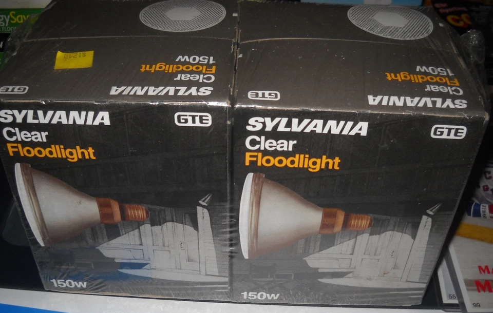 LOTE COM 2 HOLOFOTES TRANSPARENTES SYLVANIA CAIXA LACRADA 150W GTE - Imagem 1 de 1