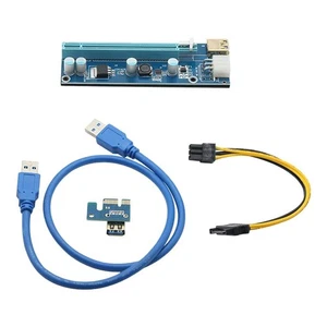 Riser VER 009S 1x x Graphic Extension for GPU USB Riser red Adapter Card, 60cm - Afbeelding 1 van 7