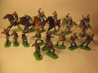 DETALLE DE GRAN Bretaña, lote/16 soldados del séptimo ejército, 10 soldados de infantería 6 de caballería, Foto 1 de 4