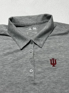 Adidas Indiana Hoosiers Polo Womens Small Grey NCAA IU Golf Shirt Pleated Back - Picture 1 of 9