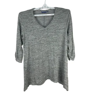 Apt 9 Damen grau Strick V-Ausschnitt Tunika Top XL leicht Langarm dehnbar - Bild 1 von 5