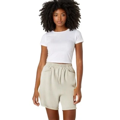 Pantalones cortos holgados largos vintage vintage a rayas amarillas para mujer 12 Foto 1 de 4