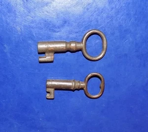 Paar antike Eisen Hohlfass Skelett Schlüssel - Bild 1 von 3