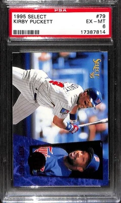 1995 Select #79 KIRBY PUCKETT PSA 6 EX-MT 17387814  - Image 1 of 3