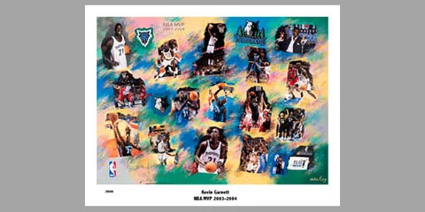 Kevin Garnett 2004 NBA MVP Minnesota Timberwolves Rare POSTER Print #239/5000 Cover