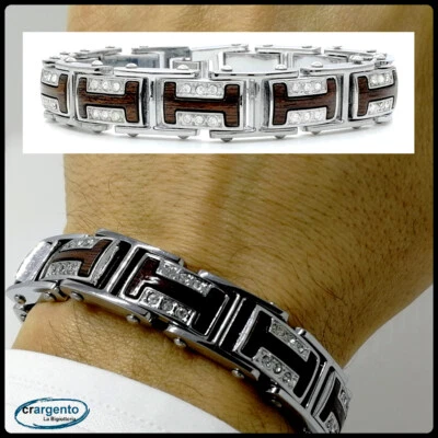 bracciale da uomo con catena moto braccialetto maglia in acciaio inox bici per