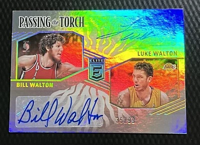 2019 Bill Walton / Luke Walton 35/99 Panini Elite Passing The Torch Dual Auto - Image 1 of 3