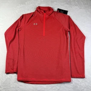Under Armour HeatGear Jacket Womens Medium Pink 1/4 Zip Stretch Mock Neck NWT - Picture 1 of 9