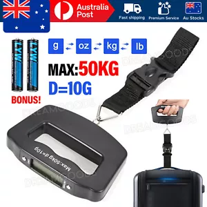 Portable Luggage Scale 50kg Hanging Electronic Weight Weighing Digital Travel - Picture 1 of 11