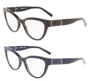 Ferragamo Women's Cat Eye Eyeglass Frames w/ Gancini Plaque SF2920 Made In Italy - Picture 1 of 8
