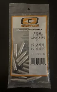 Easton Point 1 Piece SuperDriver 25 90 G 12 Ct PN 628614 Archery - Picture 1 of 3