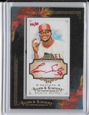 ERVIN SANTANA 2009 TOPPS ALLEN & GINTER'S RED INK AUTOGRAPH # 6/10