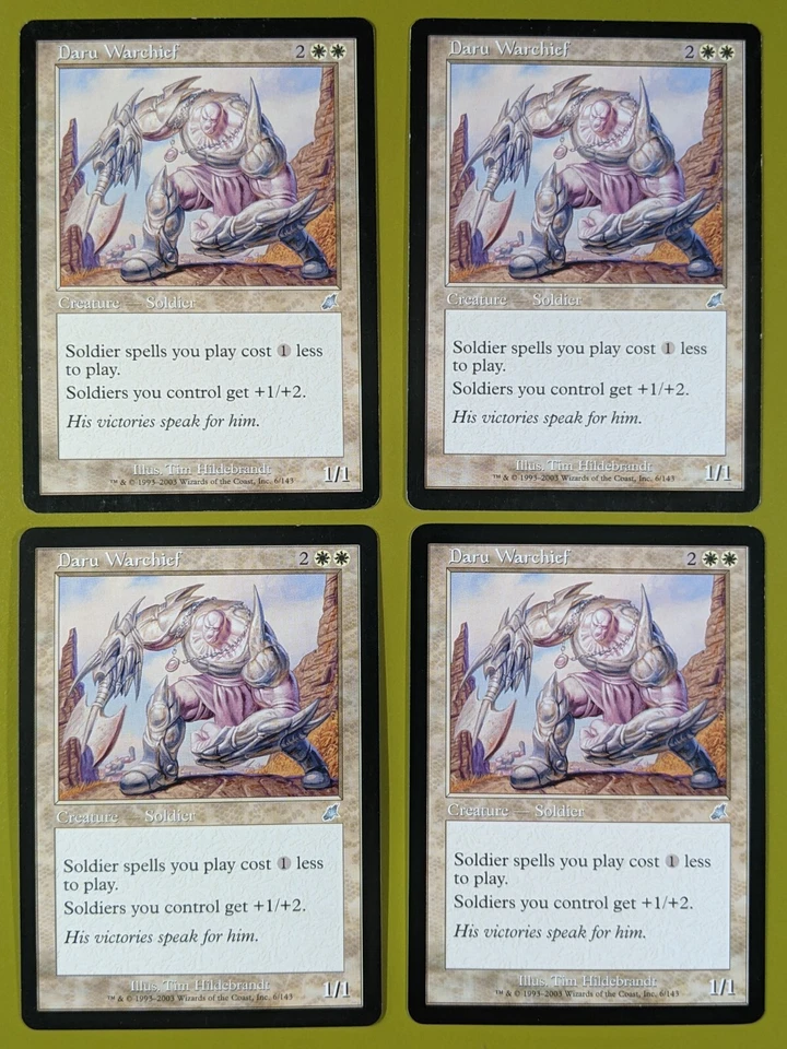 Daru Warchief x4 Scourge 4x Playset Magic the Gathering MTG - Image 1 of 1