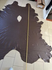Coffee Brown Leather Hide Upholstery Whole Full Cow Hide 45 Sq Ft 17 Available - Picture 1 of 3