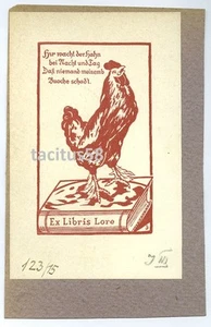 Ex Libris - Hahn - Dokument Grafik Lore  - Picture 1 of 2