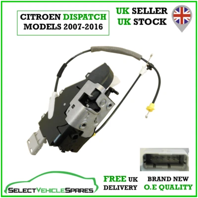 OE NEW CITROEN DISPATCH MK2 DRIVERS SIDE RIGHT FRONT DOOR LOCK 2007-2016 - Image 1 of 4