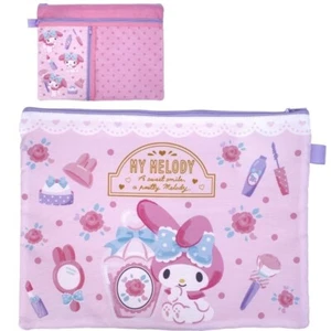 My Melody 3-Pocke Folder A4 Document File Zipper Pouch Storage Bag w/ Mesh Case - Picture 1 of 3