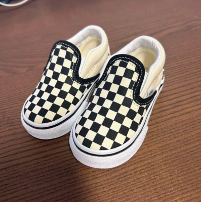 Vans Classic Slip-On Niño Pequeño Cuadros Off White - Nuevo en Caja - Todas las Tallas Foto 1 de 2