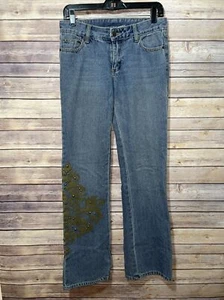 Ivy Jane Blue Denim Embellished Pants Jeans Ladies 4 - Picture 1 of 6