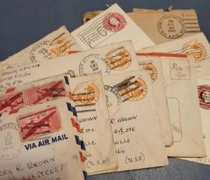 20+ Envelopes & Postage from WWII Soldier 1943-45 - Picture 1 of 2