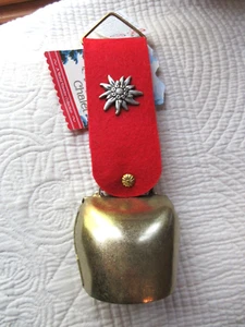 HORST STOCKELMAIER HECHO A MANO Navidad trineo timbre puerta colgador alemania nuevo con etiquetas 10" - Imagen 1 de 8