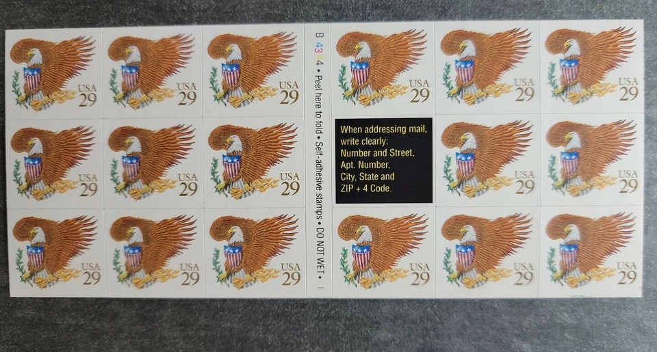 Scott #2595a Eagle & Shield Booklet of 17 Stamps - MNH  - Image 1 of 2