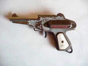 Pistola de juguete de colección Precyzja antigua colisión de metal usada rara - Imagen 1 de 6
