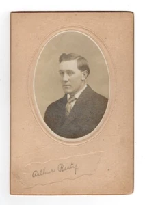 KABINETTFOTO GENEALOGIE ANCHESTIE ID ARTHUR BEATY 4" X 6" - Bild 1 von 1