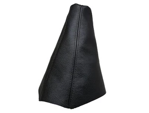 Black Stitch Fits KIA PICANTO (2003-2011) Gear Gaiter 100% Leather - Picture 1 of 1