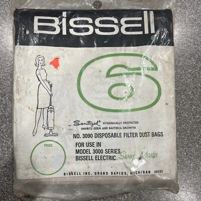 Bissell Disposable Filter Dust Bags #3090, for ￼Model 3000 Electric Sweep Master - Image 1 of 4