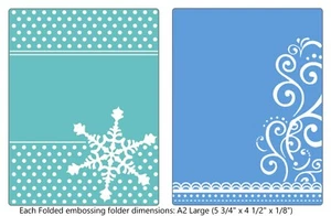 Sizzix Snowflake & Flourish Emboss 2pk set #656973 Retail $12.99 Rachel Bright - Picture 1 of 2