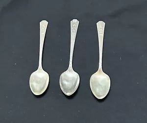 3 PC. Wm A Rogers Oneida ROSALIE 1938 cucharadas/cucharas para servir 8" plateado - Imagen 1 de 4