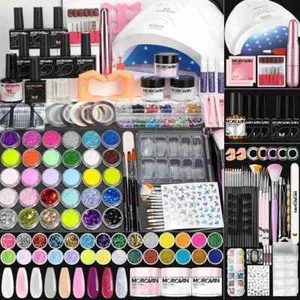 Morovan Acrylic Nail Kit with Drill - Professional 24 Colors Acrylic Set 48W LED - Picture 1 of 8
