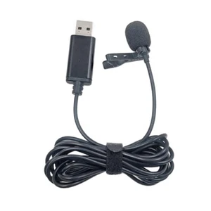 USB Mini Microphone Lapel Lavalier Mic Clip-on External Buttonhole Microphones - Photo 1/8