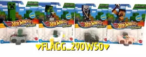 4 MINECRAFT Hot Wheels Racer Verso Steve Creeper Spider Chicken Jockey **leer** - Imagen 1 de 1