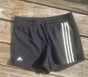 Adidas x Zoe Saldana Collection Women’s Size Medium Black French Terry Shorts - Picture 1 of 4