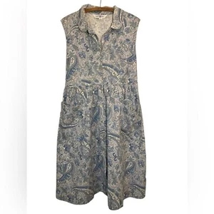 April Cornell New without Tags Dress Size L Cotton Paisley Pockets Summer - Picture 1 of 6