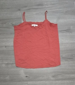 NWOT Ann Taylor LOFT: Polyester Spaghetti Strap Tank Top Red Size Medium - Picture 1 of 6