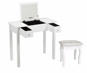 Mueble Tocador con espejo y taburete, Mesa de maquillaje cómoda - Imagen 1 de 1