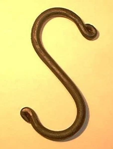 S Hook Hooks Iron Pot hangers Hand Forged by PCBS Glad to do custom work - Picture 1 of 1