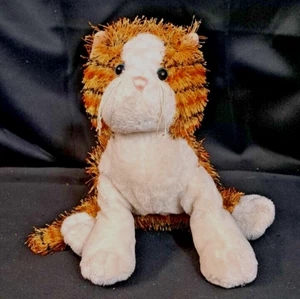 Webkinz Ganz Kitten Plush Animal Tiger Striped 1 Blue Eye 1 Green Eye NO CODE - Picture 1 of 16