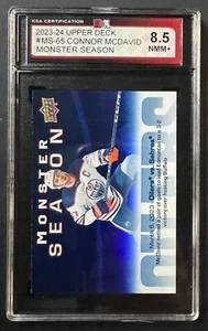 2023-24 Upper Deck #MS-65 Connor McDavid Hockey Card KSA 8.5 NMM+ NHL Edmonton - Picture 1 of 2