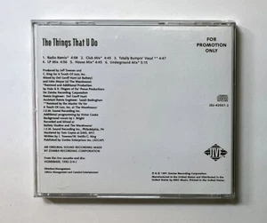 Will Smith DJ Jazzy Jeff Fresh Prince Things That U Do 6 Track Promo Remix CD - Picture 1 of 2