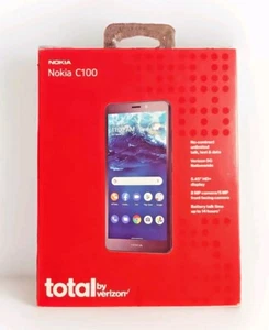 Total by Verizon NOKIA C100 32GB Black Prepaid Smart Phone, Locked to Total 🆕 - Picture 1 of 6